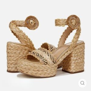 Sam Edelman,Iliana Espadrille High Heel Platform Sandals, Size 7.5